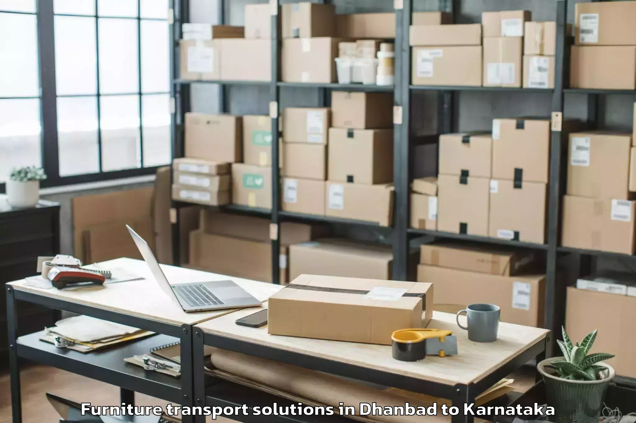 Expert Dhanbad to Harapanahalli Furniture Transport Solutions